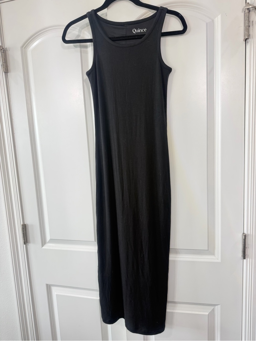 Quince Black Sleeveless Tank Maxi Dress